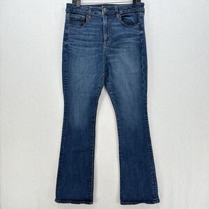 American Eagle Jeans Womens 12 Skinny Kick Hi Rise Next Level Blue Denim Western